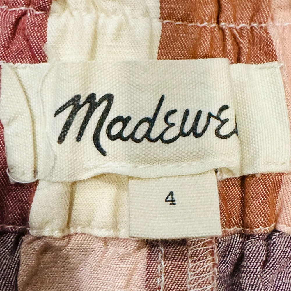 Madewell Women’s Paperbag Shorts in Rainbow Stripe Size 4 - Picture 7 of 8